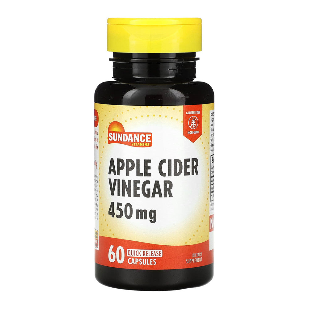 Sundance Vitamins Apple Cider Vinegar 450 Mg Capsules, 60 Ea